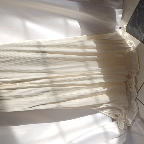 Speechless Elegant cream strapless prom dress with flowers and sequins, sz 11 - Picture 5 of 6